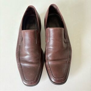 Monte Rosso Luca Dress Shoes Brown Leather Loafers Men’s Size 8 M Made In Italy